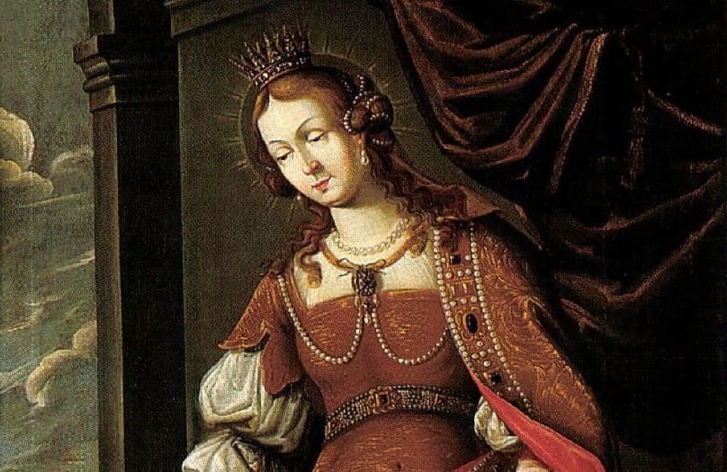 Saint_Elisabeth_of_Hungary_and_a_Beggar_1675-1680 - History of Royal Women